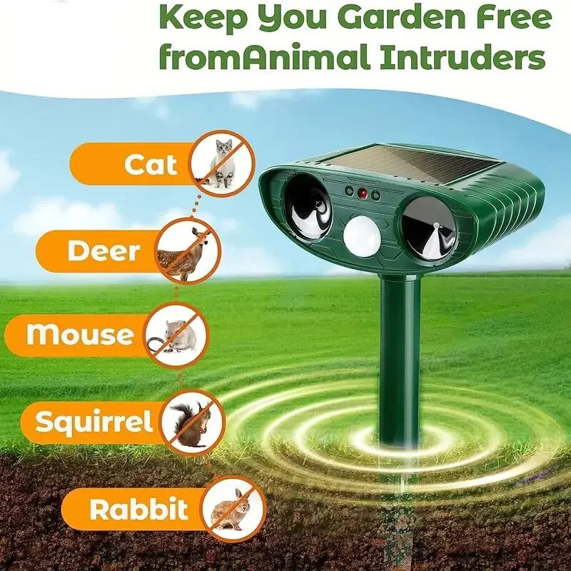 Ultrasonic Solar Animal and Cat Repellent