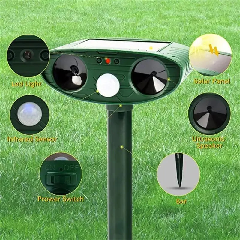 Ultrasonic Solar Animal and Cat Repellent